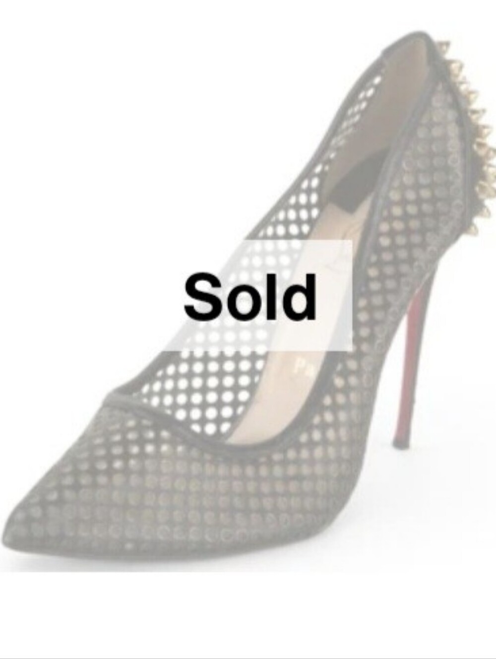 Sexy Christian Louboutin Leather Spiked Pumps